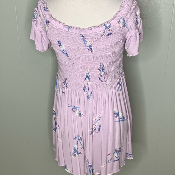 A Pea In A Pod Lavender Floral Elastic Bust Top L - Picture 7 of 12